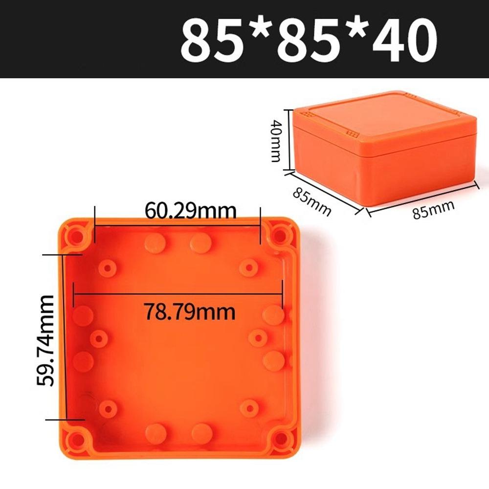 IP67 Waterproof Enclosure Junction Housing Box ABS Plastic Orange Color Instrument Box Electrical Project Box Outdoor Indoor