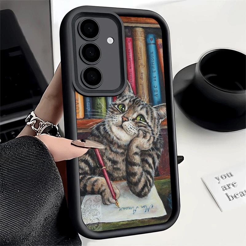 Phone Case for Samsung Galaxy A17 A16 A15 A14 A13 Funny Cats Fashion Style A56 A36 A26 A55 A35 A25 A54 A34 A24 A53 A33 A23 A07 A