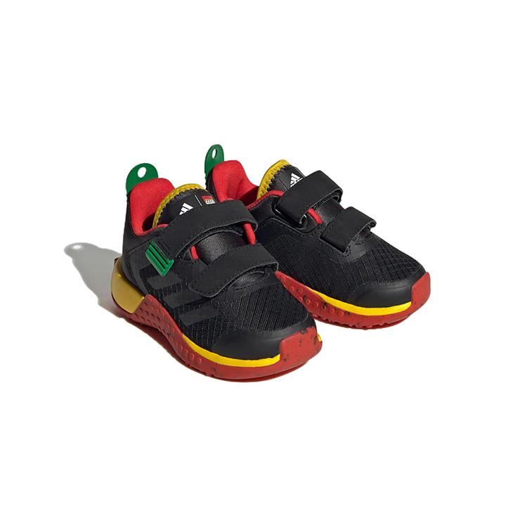 adidas Sport Dna Comfortable And Trendy Low Top Sports Casual Shoes Black Red Yellow Infant And Toddler HQ1309
