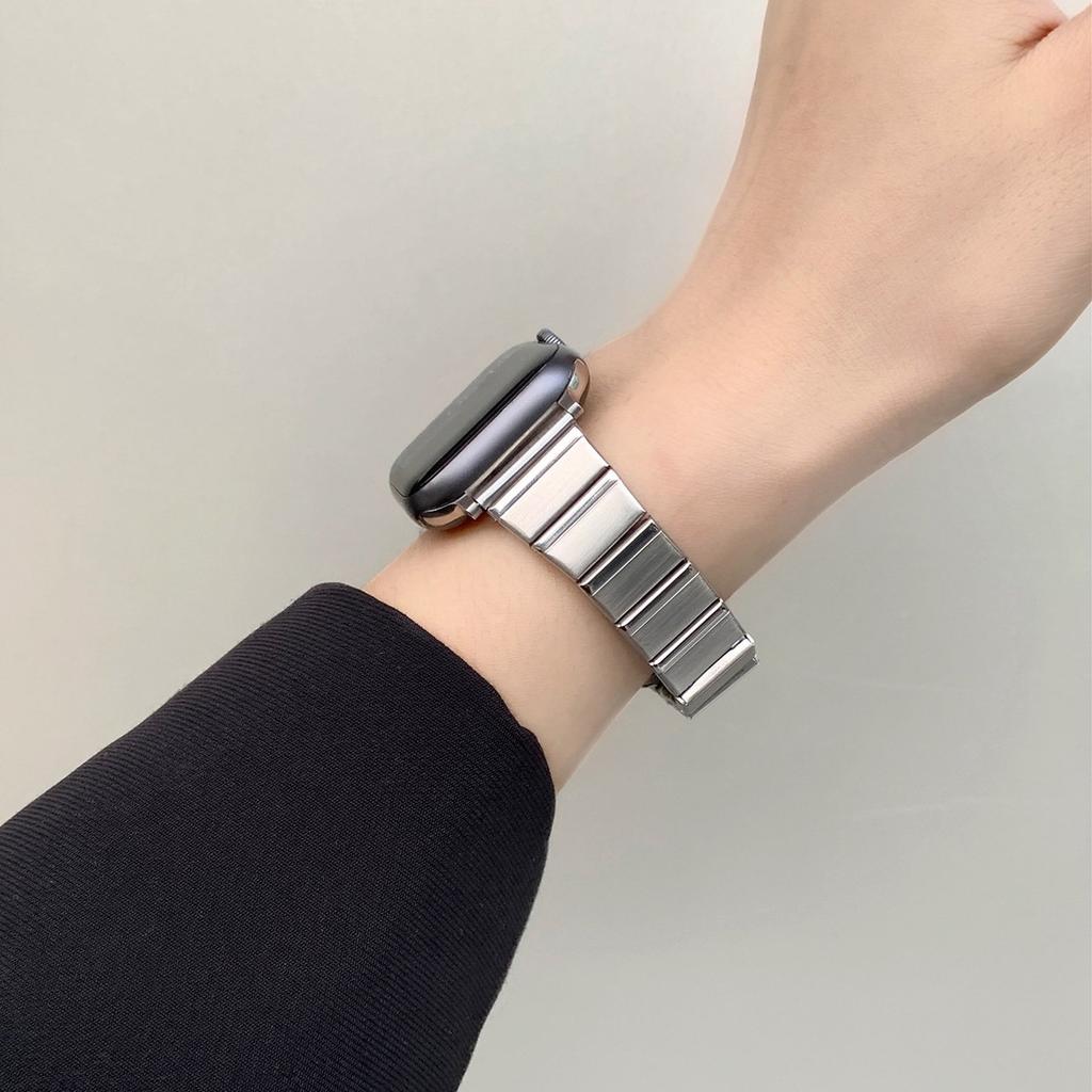 Bracelet Métallique Fin Style Coréen pour Samsung Galaxy Fit 3 (SM-R390) | Bracelet Montre Femme Boucle Papillon Élégante Correa