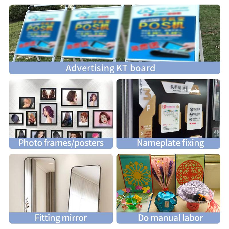 Foam Paper Tape EVA Sponge Double Sided Adhesive Wall Fixing Strong Adhesive Thickening Foam Adhesive for Students Office