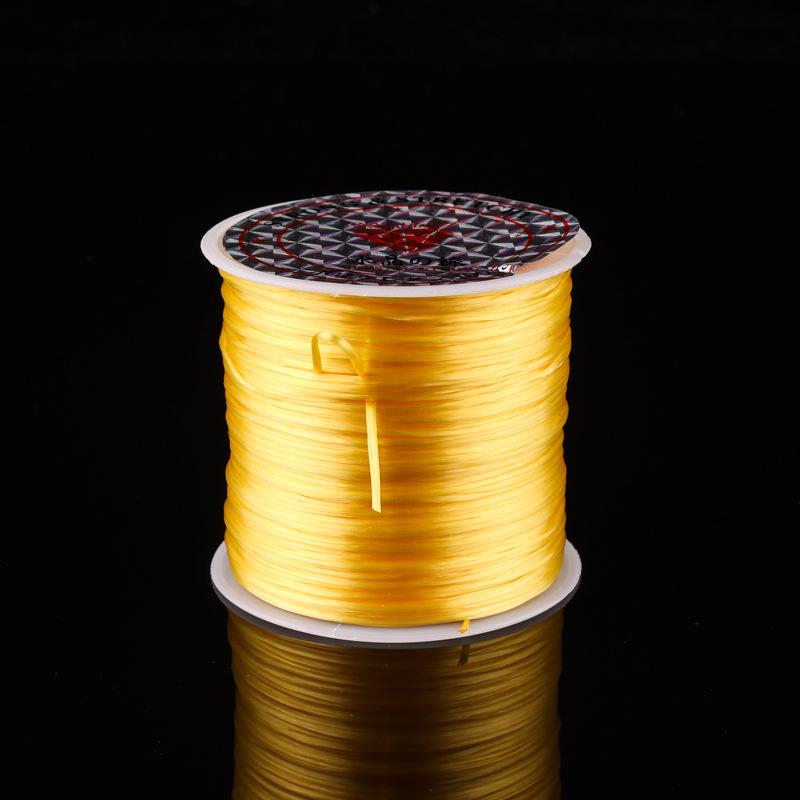 

Эластичный кристальный плоский шнур для DIY бисероплетения и изготовления браслетов жёлтый