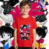 Boys Girls Short Sleeve T Shirt Ranma Characters Anime Print Cotton Top Kids Casual Wear Breathable Soft Summer