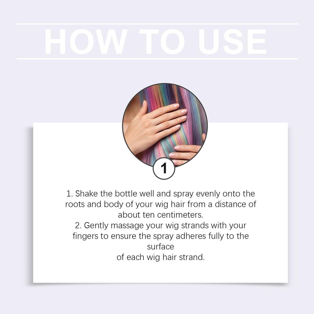 Wig Hair Care Spray Mild Formula Moisturizes Hair Smooth Color Protection Fragrance Convenient Travel