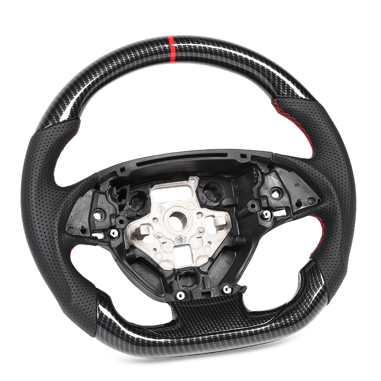 

Рулевое колесо в стиле гидродип карбон, перфорированная кожа с красной прострочкой, замена для C7 2014 2019