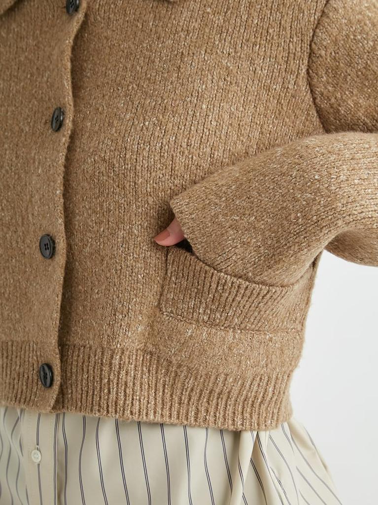 Emi Stand Collar Knit Jacket 13WNJ245033BEGF