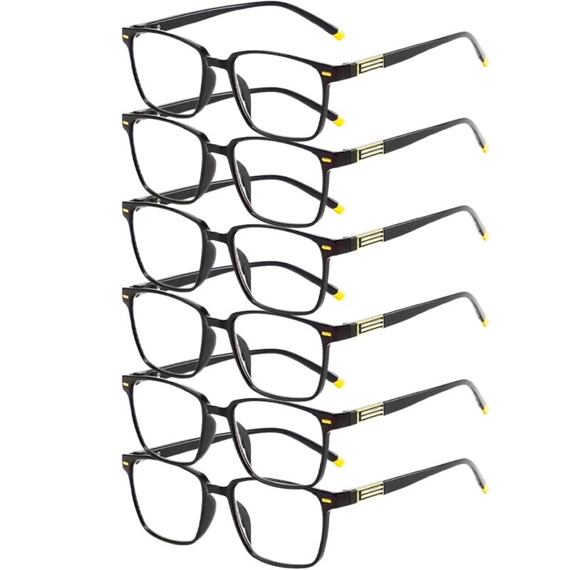 6PCS Fashion New Anti-Blue Light Reading Glasses for Men Optical Computer Glasses Presbyopia Reading Eyelasses +0~+4.0