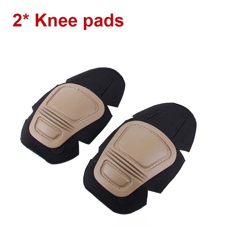 

Військово-тактичний G2 G3 костюм жаби Наколінники та підтримка ліктів Пейнтбольний страйкбольний наколінник Combat Interpolated Knee Protector Set 2 Knee pads Sand