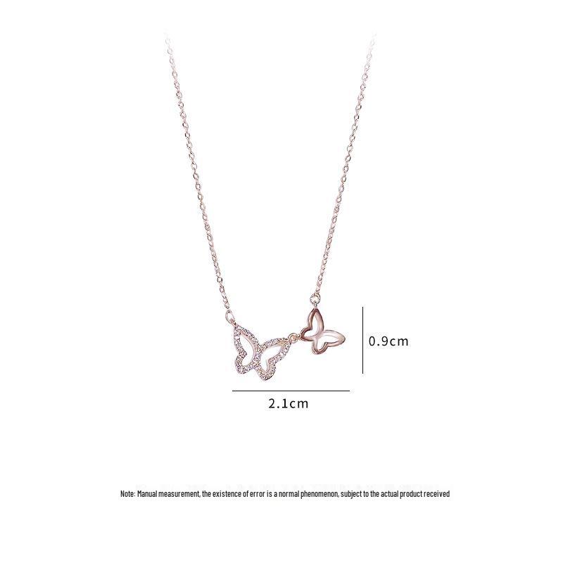 Exquisite Korean Style Butterfly Pendant Necklace for Women