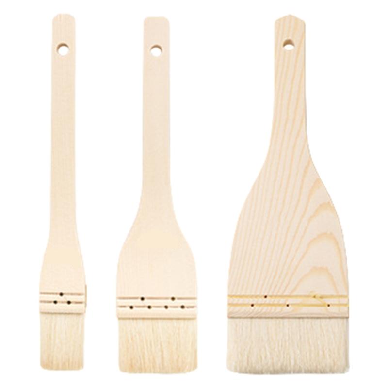 Pack Of 3 Soft Wool Baking Brushes For Cakes Pastry And BBQ With Wooden Handle Multipurpose Kitchen Tool 1