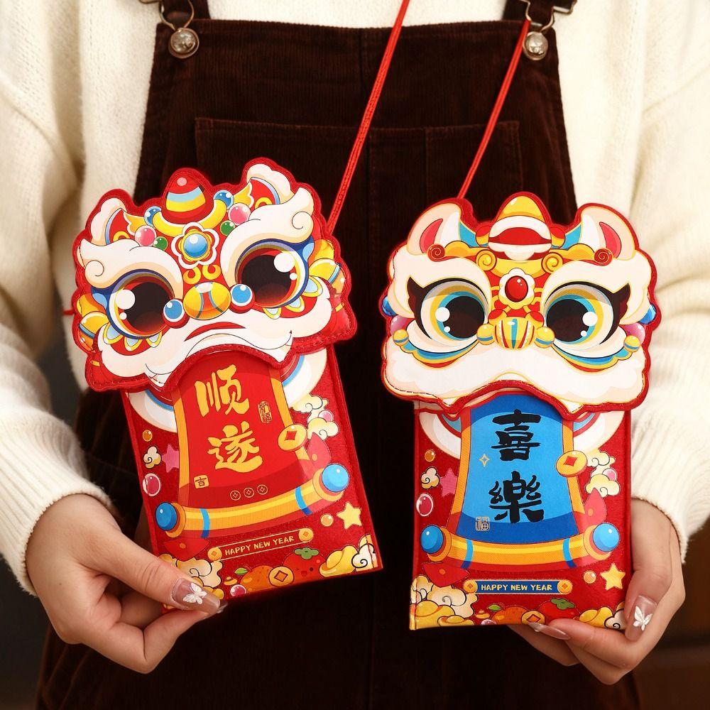 2026 Horse Year New Year Red Envelope Chinese Style Cartoon Money Pocket Hongbao Blessing Lucky Money Bag Birthday Gift