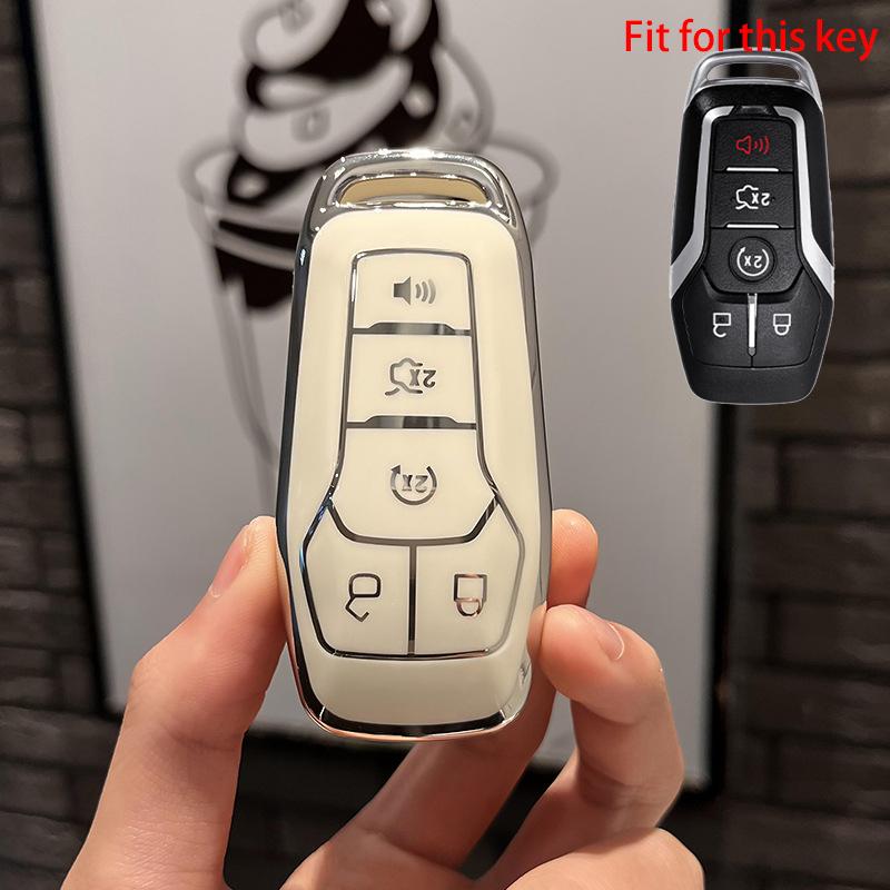 

Новый чехол для дистанционного ключа из ТПУ для Ford Fusion Mondeo Mustang F-150 Explorer Edge 2015 2016 2017 2018, аксессуары Key Case белый