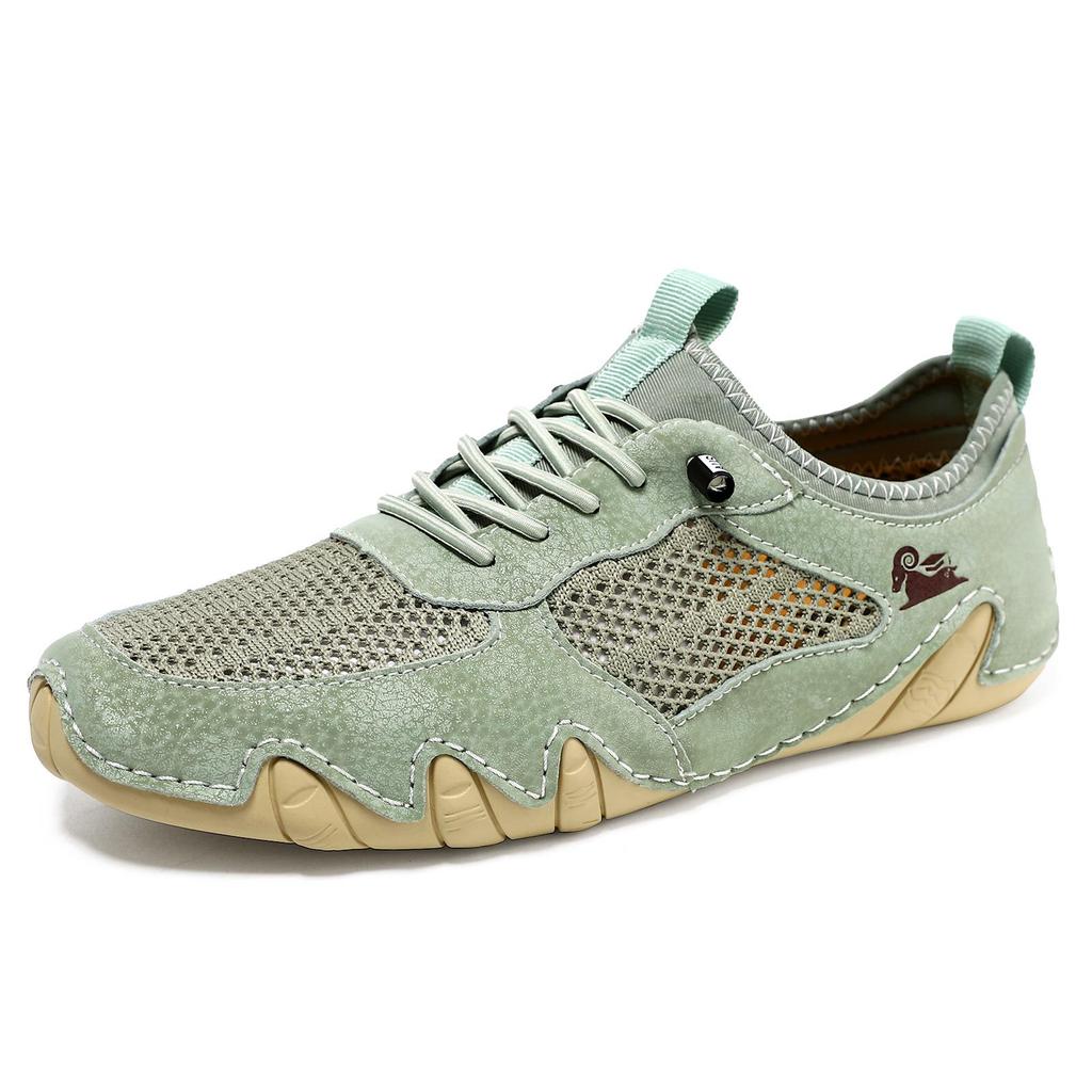Summer Men Sneakers Casual Shoes New Mesh Breathable Solid Driving Shoes for Men Flat Elastic Band Outdoor Sneakers