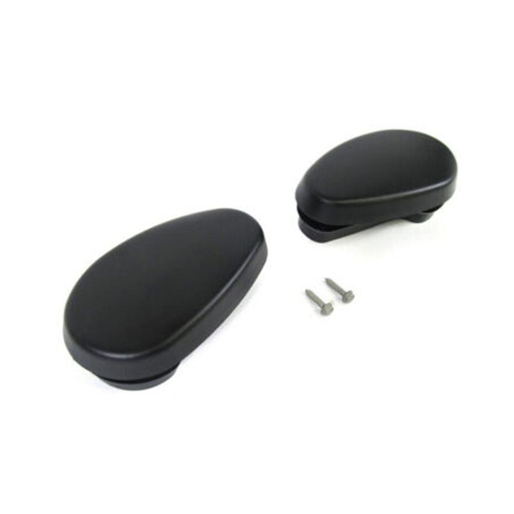 Pair Tubular Side Step or Steps 2 End Caps Fit For 2009-2017 Dodge Ram 1500-3500