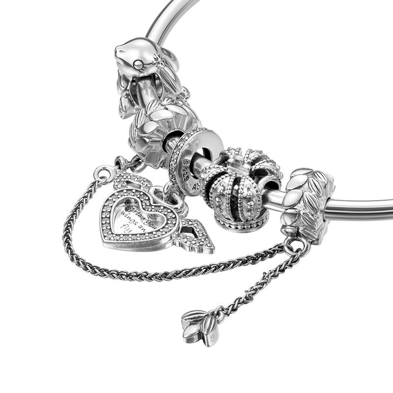 Pandora Cute Angel Chic 925 Silver Bracelet Women's Silver ZT-0002