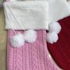 Thick Chunky Knit Wool Christmas Socks and Striped Stocking