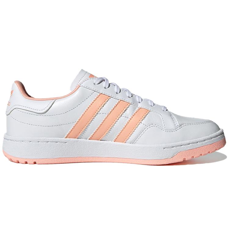 Adidas Originals Team Court Low top Skateboard Shoes Women's White Orange FY2724