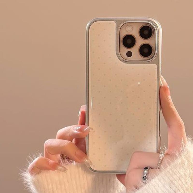 INS Style Creative Minimalism Blue Wave Point Pattern Resin Phone Case For iPhone 17 Air 11 12 13 14 15 16Pro Max Y2k Hard Cover