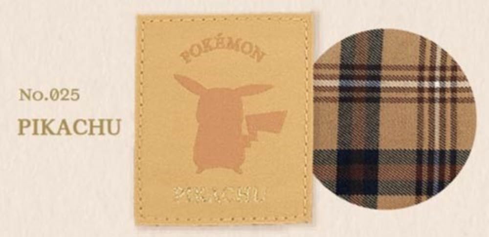 Marimo Craft Check Series Tote Check W300 X H210 X Pokémon Bag, Pattern, Pikachu, D110mm, PKM-877