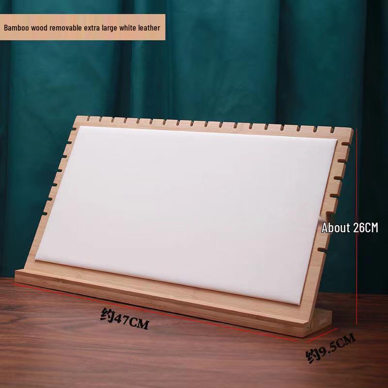 Large Bamboo Wood Necklace Display Stand for Jewelry and Pendants