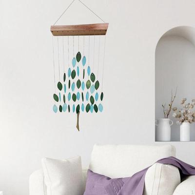 Garden Rainbow Wind Chimes Beautiful Maple Leaves Gifts Rotatable Windchime Hanging