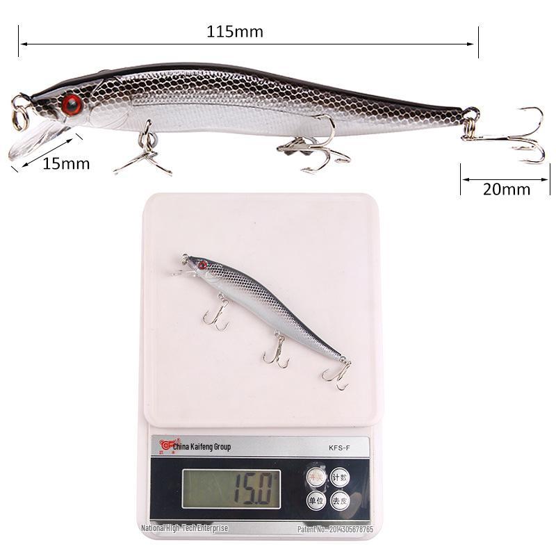 11.5cm/14g Minnow Lure: Artificial Bait for Sea & Freshwater Fishing