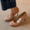Fashion Round Toe Commuter Single Shoes Women's New Super Heels for Summer 2025