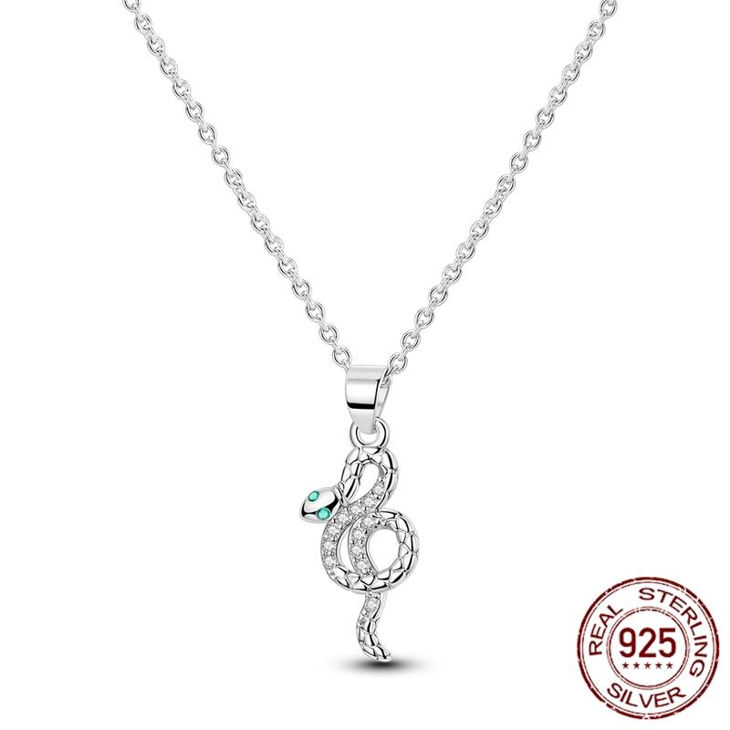 MULA Hote Heart Pendant Necklace 925 Silver Snake Neck Necklace Original Bracelet DIY Jewelry Fashion Luxury Women