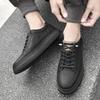 Herrskor höst ny trend fritid läderskor herr enpedals körskor arbetskläder andningsbara sport fritid sneakers
