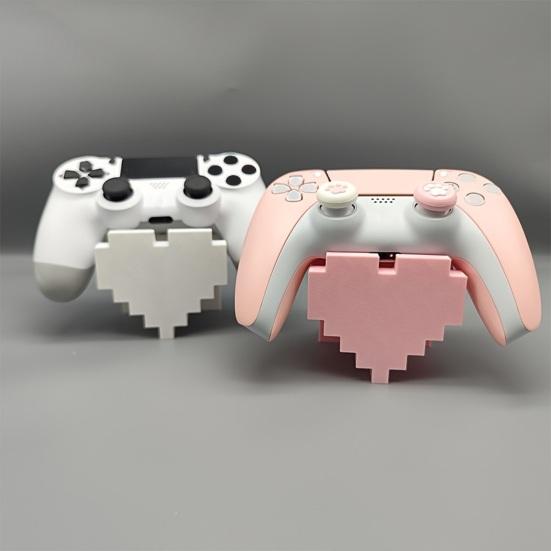 3D Printed Game Controller Stand, Pixel Love Heart Gamepad Display Rack, Decorative Console Controller Holder, Gaming Accessories