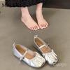 Damen Mary Janes mit Perlendekor, Runde Zehenpartie, Riemchen, Ballerinas, Weiche Sohle, Bequeme Freizeitschuhe für Damen Zapatos Para Mujer