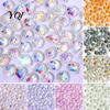 Jewelry Making Accessories 50Pcs 10x8mm Faceted Teardrop Glass Beads, Top Drilled Water Drop Sparkling Beads Transparent Loose for DIY Bracelet
