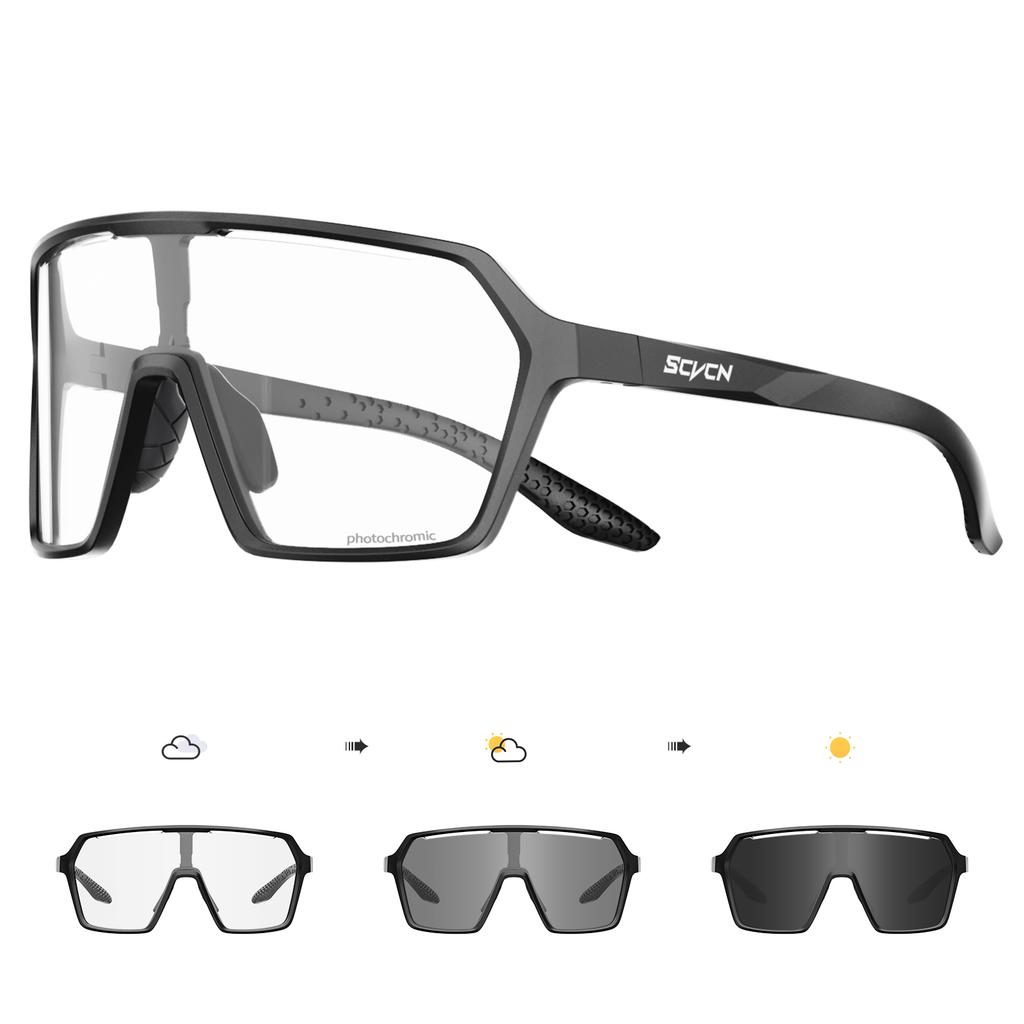 SCVCN Radsportbrille Photochrome Brille Mode für Männer Frauen Fahrrad Mountain Road Fahrrad Brille Radbrille UV400 MTB