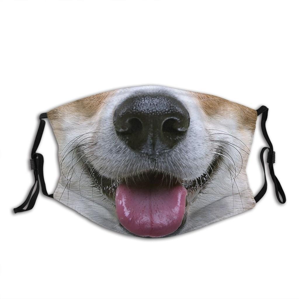 Animal Mask Funny Print Cotton Face Mask With Earloops For All Seasons