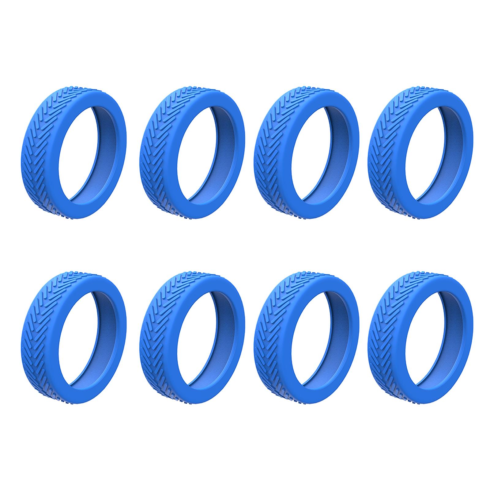 

8 шт. чехлы на колеса багажа чехол на колесо чемодана силиконовый защитный чехол чехлы на колеса багажа Spinner для большинства колес синий