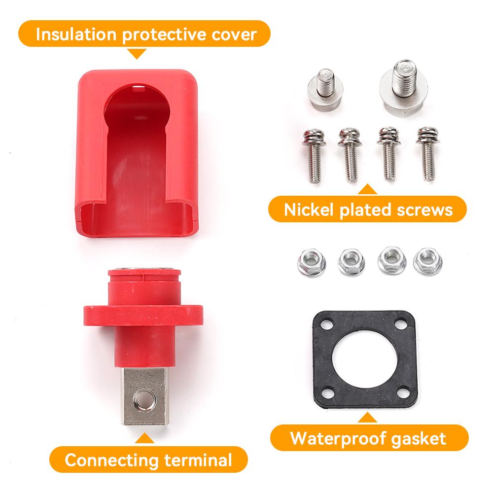 200A All-Copper Lithium Battery Energy Storage Terminal Battery Connector Battery Storage Terminal Inverter Connector