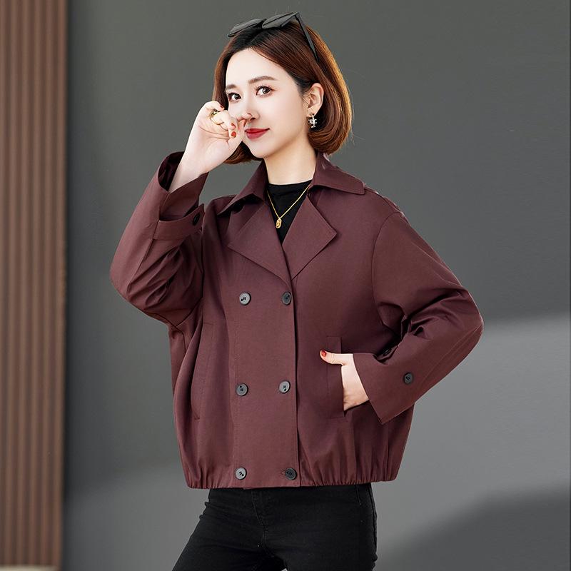 

Весна 2025 Женское маленькое двубортное красное пальто Анкара XL (approx. 61-66 kg)