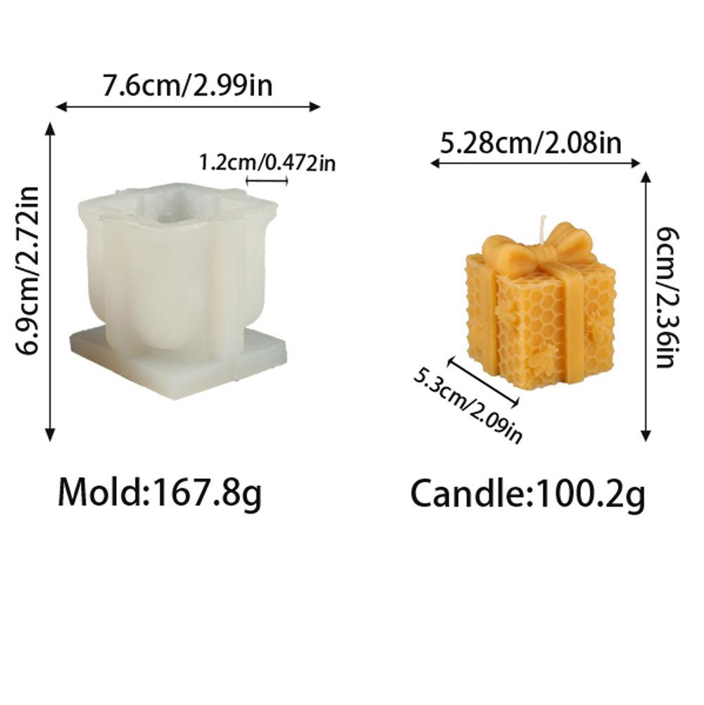 3D Honeycomb Silicone Candle Mold DIY Honeycomb Gift Box Candle Gypsum Mold Honeycomb Production Set Home Decoration Gift
