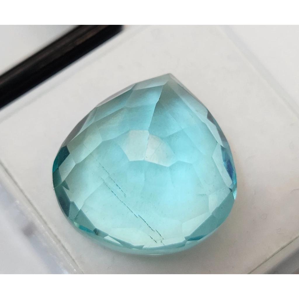 12+ Ct Natural Swiss Blue Aquamarine Pear Cut Beautiful Loose Gemstone