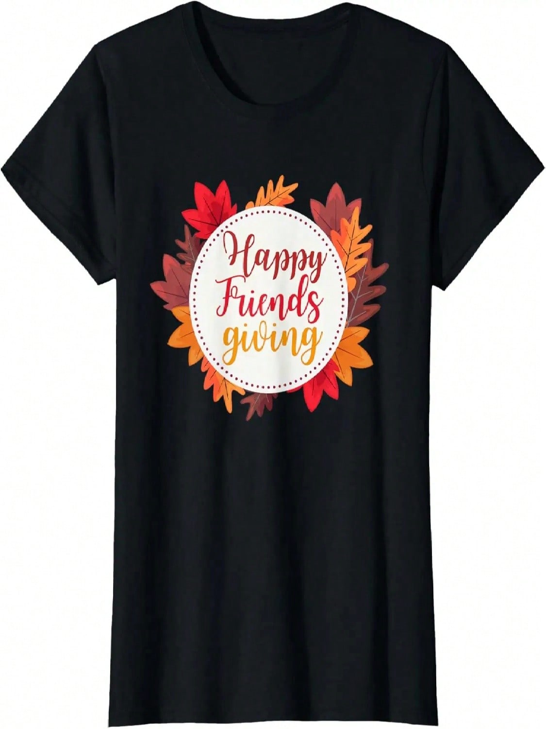 Wounisex Funny Happy Friendsgiving 2024 Cute Turkey Friends Giving T-Shirt S