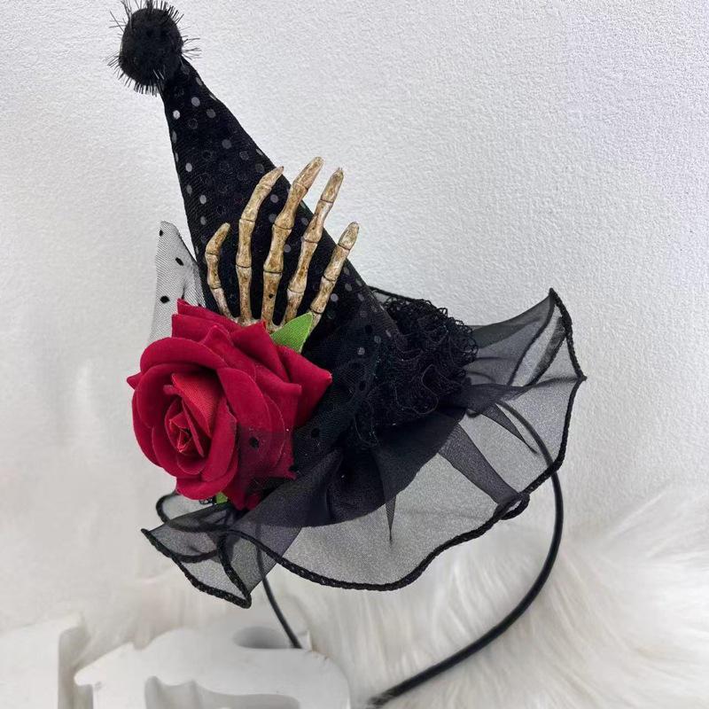 

1 шт. повязка на голову в виде черепа на Хэллоуин, тыквенная шляпа ведьмы, головной убор для женщин, повязка на голову для вечеринки на Хэллоуин, реквизит для косплея, аксессуары для волос