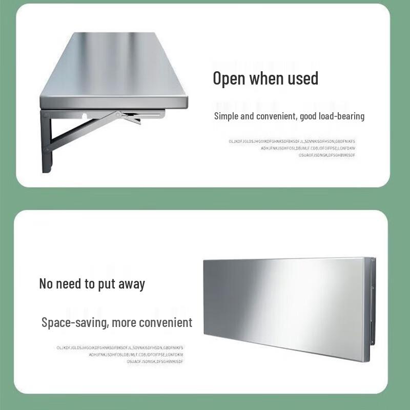 Stainless Steel Wall-Mounted Folding Kitchen Shelf