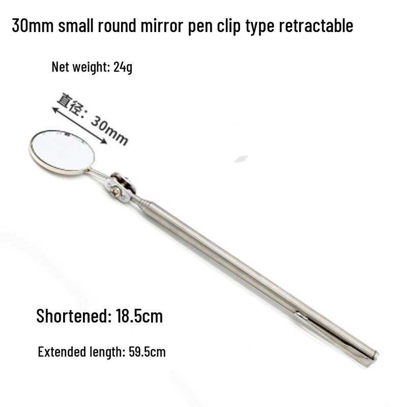 Universal Telescopic Reflective Mirror with Light – Small & Large for Car Repair, Shipyard, & Welding Inspection