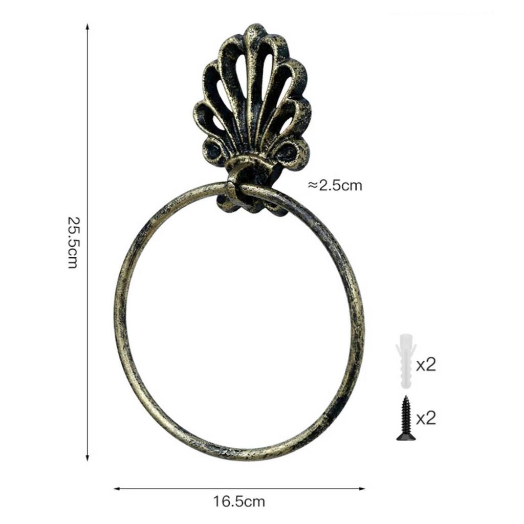 Towel Loop with Shell Backplate Vintage-Style Easy To Install