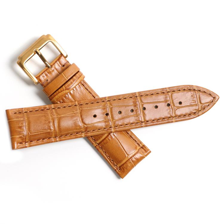 High Quality Brown Black Crocodile Pattern Embossed Leather Watch Bands Genuine Leather Watch Strap Watchbands 12mm