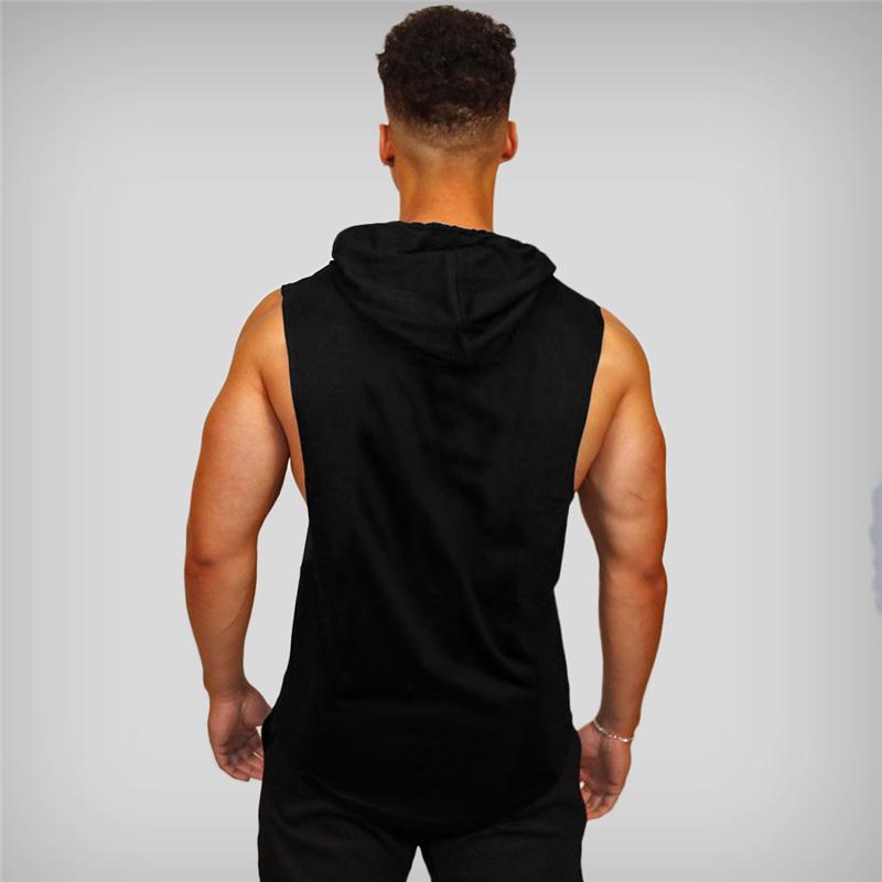 Muscleguys Muscle Guys Brand Mens Gym Stringer  Tank Top Fitness Hoodies Men Sleeveless Shirt Bodybuilding Hooded Sweatshirts Singlets Vest