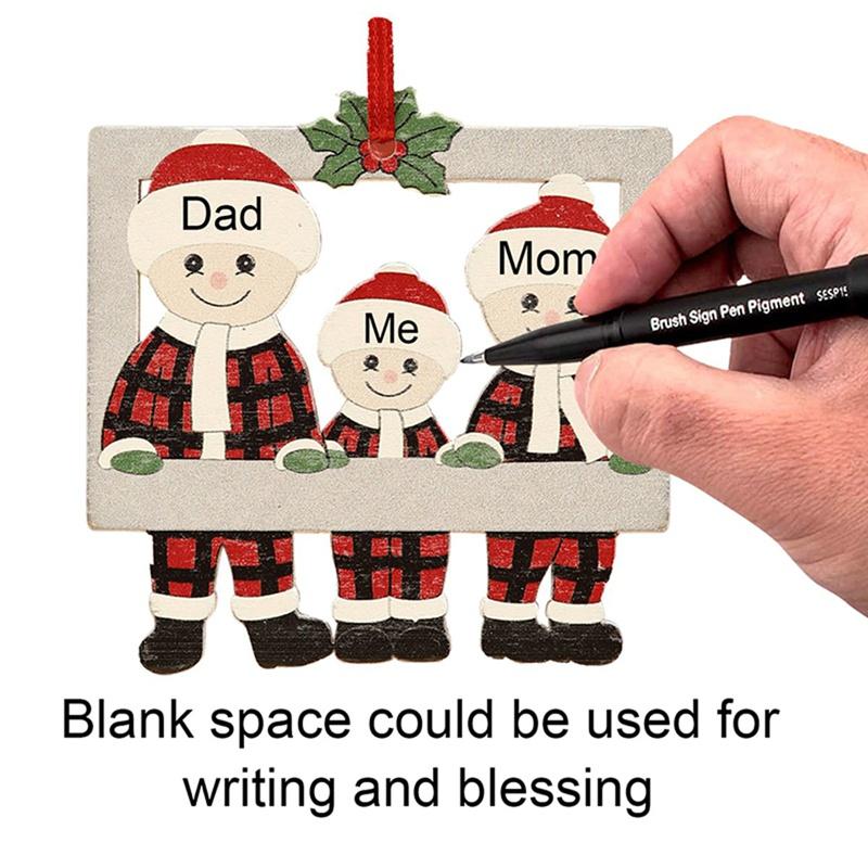 DIY Christmas Family Pendant Merry Christmas Decorations for Home Navidad 2026 Christmas Tree Hanging Ornament New Year 2026