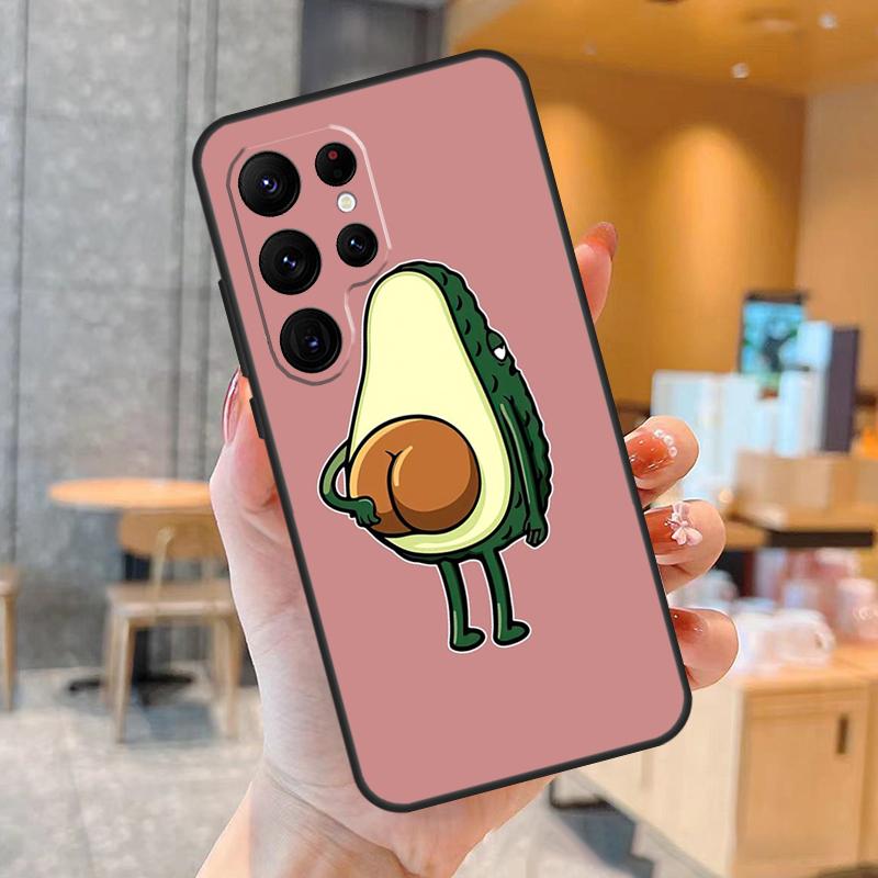 Süße Avocado-Früchte Handyhülle für Samsung Galaxy S25 S24 S23 S22 S21 S20 Ultra S9 S10 Plus S25 FE Rückseite