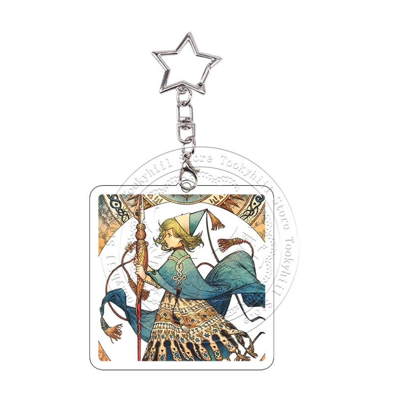 Heksenhoed Atelier Cartoon Acryl Sleutelhanger Kawaii Student Gagaga Qifrey Prachtige Sleutelhanger Karakters Hanger Verjaardagscadeau