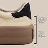 Sneakers platform casual board shoes women's 2025 spring and summer new leather versatile height increase soft sole German training shoes women's